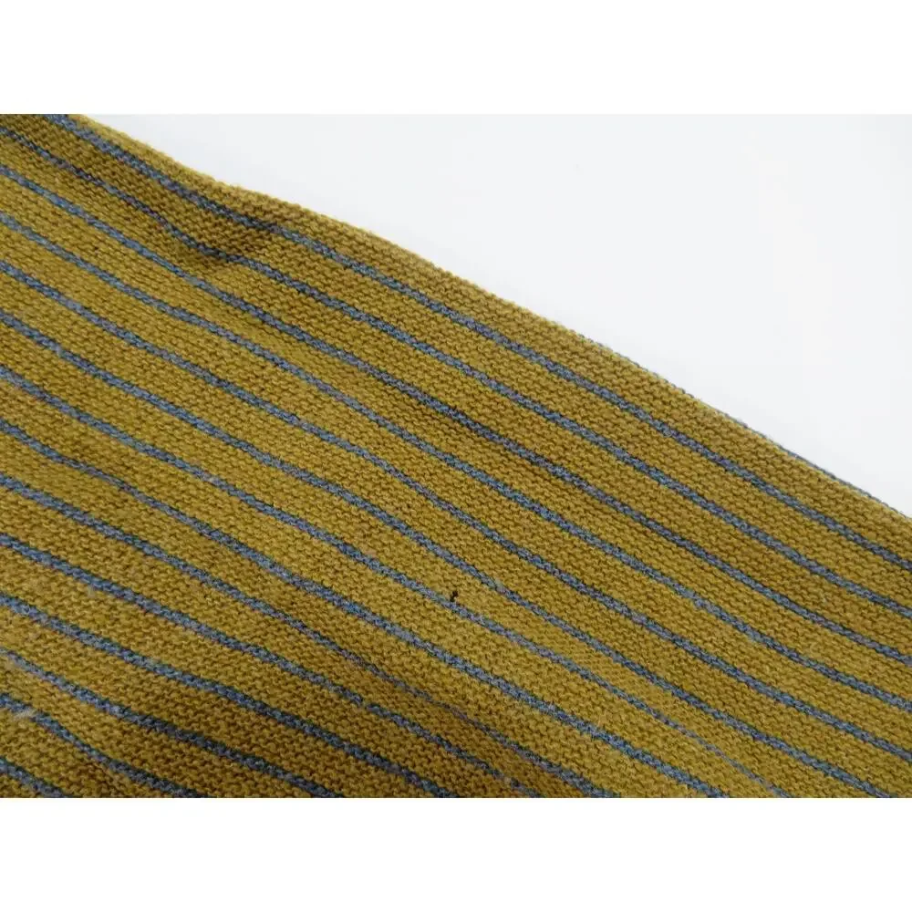 Hudson Sportswear Cardigan Sweater, Wool-Mohair, Brown Blue Striped Sz L 1960s - Picture 4 of 4